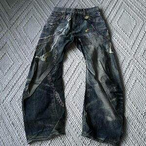 UA Acne Studios Candy Chain 3D Printed Baggy Loose Fit Denim Men’s Jeans